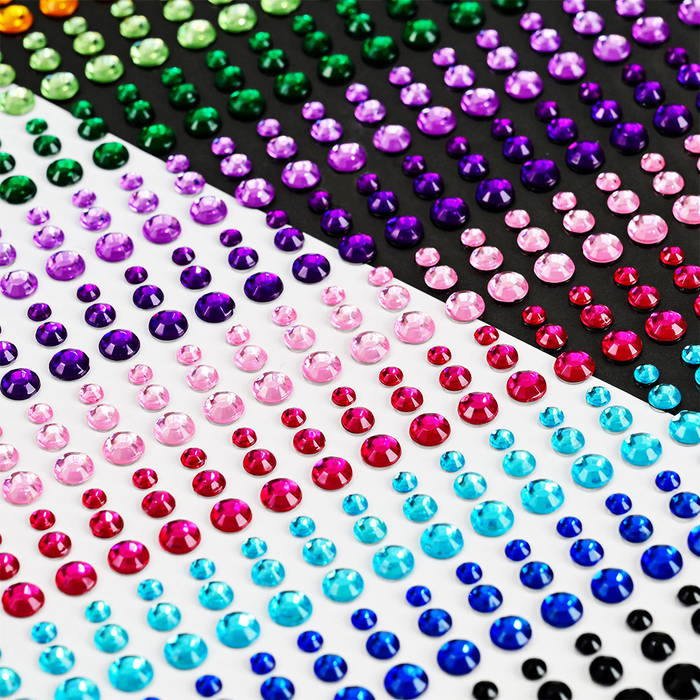 162/216/900 Stück Diamant-Tattoos-Aufkleber für Augen, Gesicht und Körper, 3/4/5/6 mm, farbiges Glitzer-Strass-Tattoo für Party-Make-up, Edelstein-Zubehör