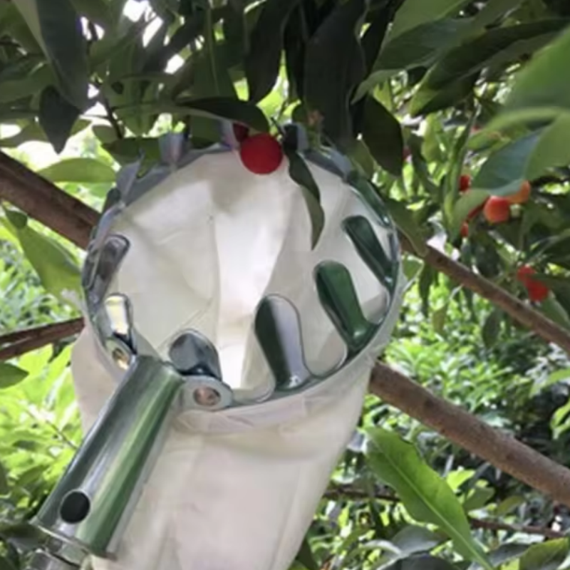 1pc Fruit Picker Tool, Metal Cherry Picker Tool, Fruit Picker Basket Head,Fruit Harvester Attachment Garden Hardware Tools
