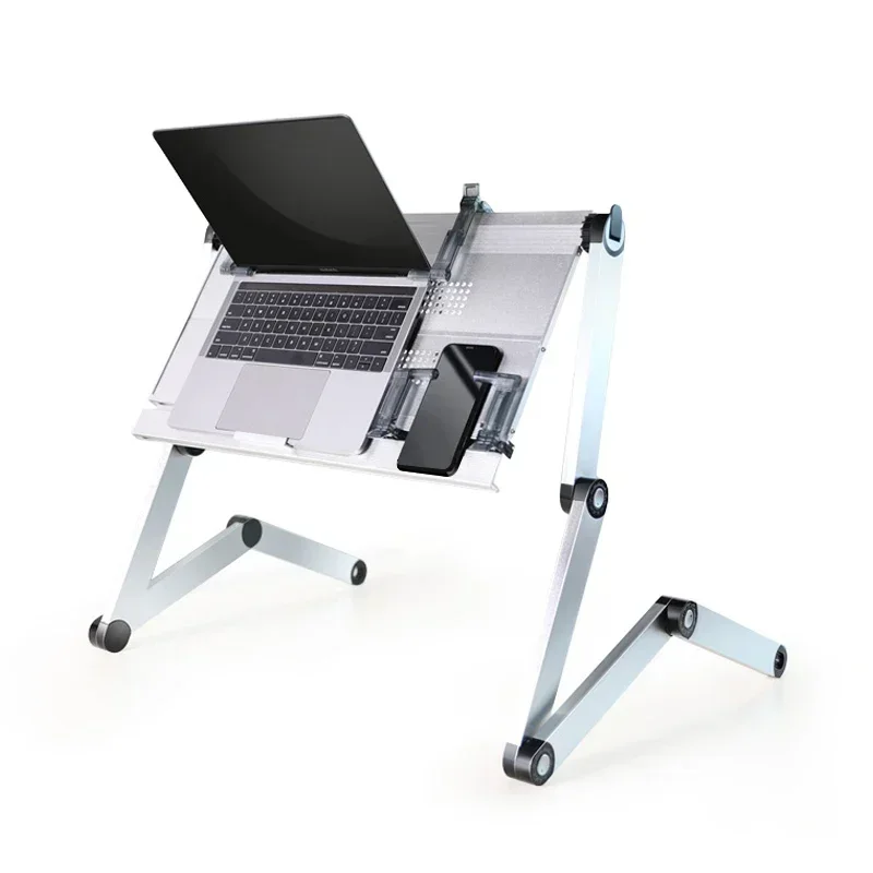Alumínio Alloy Lazy Deitado Rack, Folding Laptop Desk, Mini mesa ajustável, Multi Ângulo, Suporte para Notebook, cama, sofá, útil, confortável