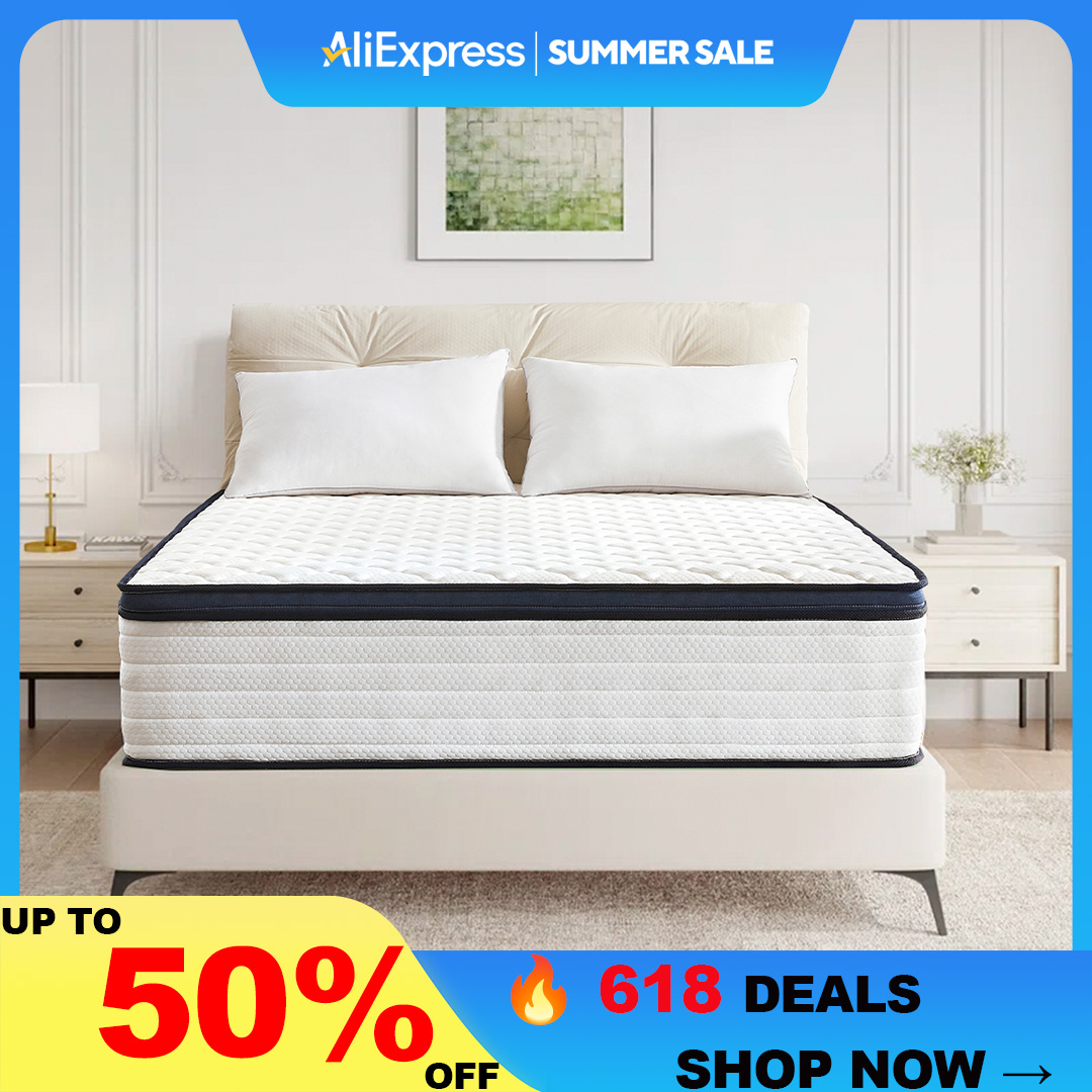 Queen Size Mattress Gel Memory Foam Hybrid Mattress , Pressure Relief, Medium Firm Comfort, Motion Isolation, Mattress in a box