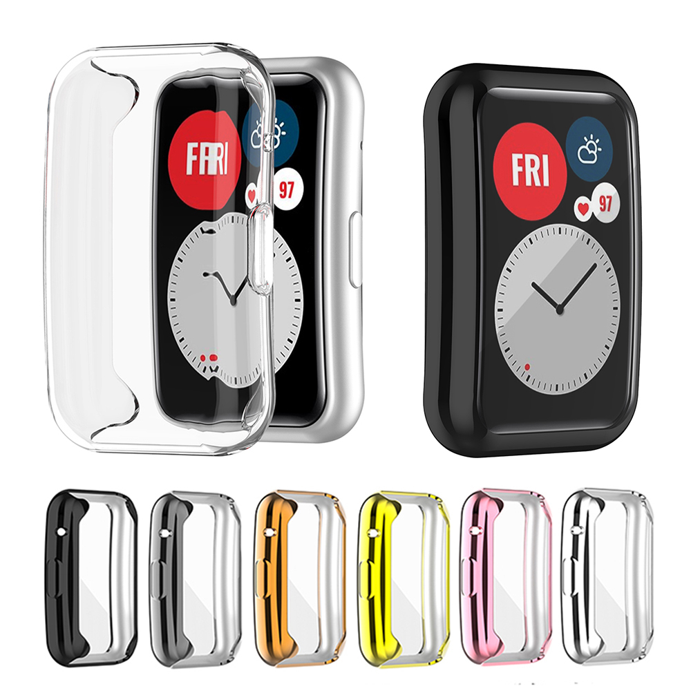 Electroplated TPU Protective Case For Huawei Watch Fit Special Edition Full Screen Protector Shell Cover Accessories
