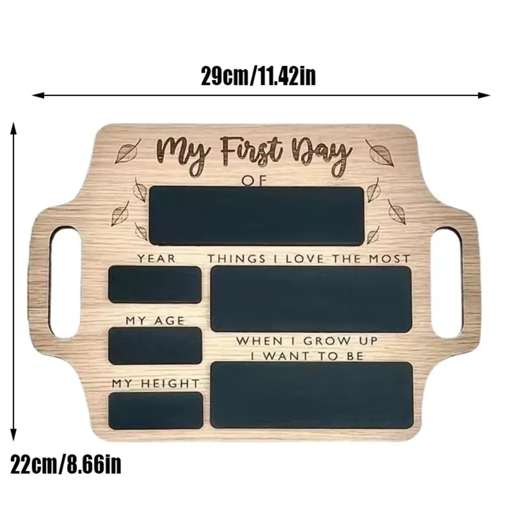 Wooden First Day Of School Sign With Handle Reusable Wooden Message Board Personalized My First Day Blackboard Back To School