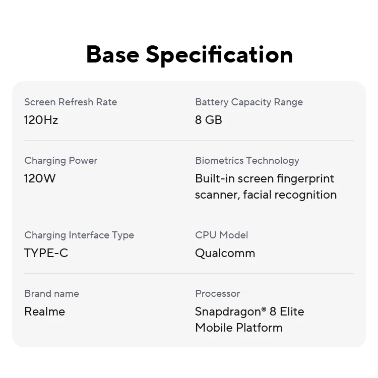 Global Version realme GT 7 Pro 5G Smartphone Snapdragon 8 Elite AI Ultra-clear Snap Camera RealWorld Eco² Display 6500mAh NFC