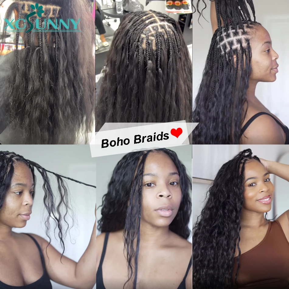 BULK Human Hair ไม่มี Weft สําหรับ Braiding CURLY Deep WAVE Full Ends Extensions 3 pcs/5 pcs BULK Hair Bundles ขายส่งสําหรับ Boho Braids