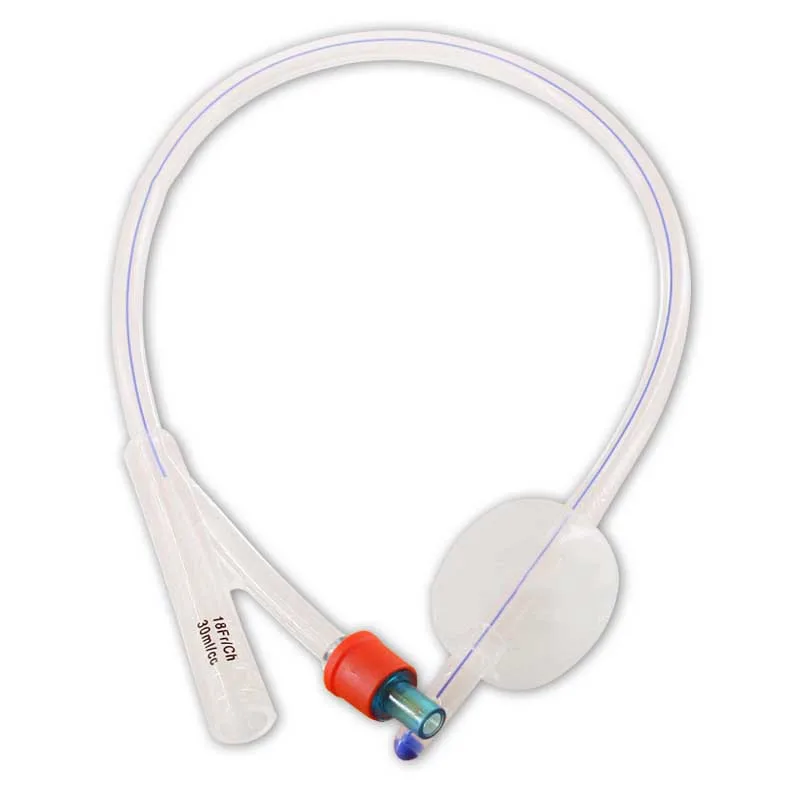 1/2/5 Pcs Disposable Silicone Catheter for Domestic Dual Chamber Bladder Irrigation in Elderly Men and Women