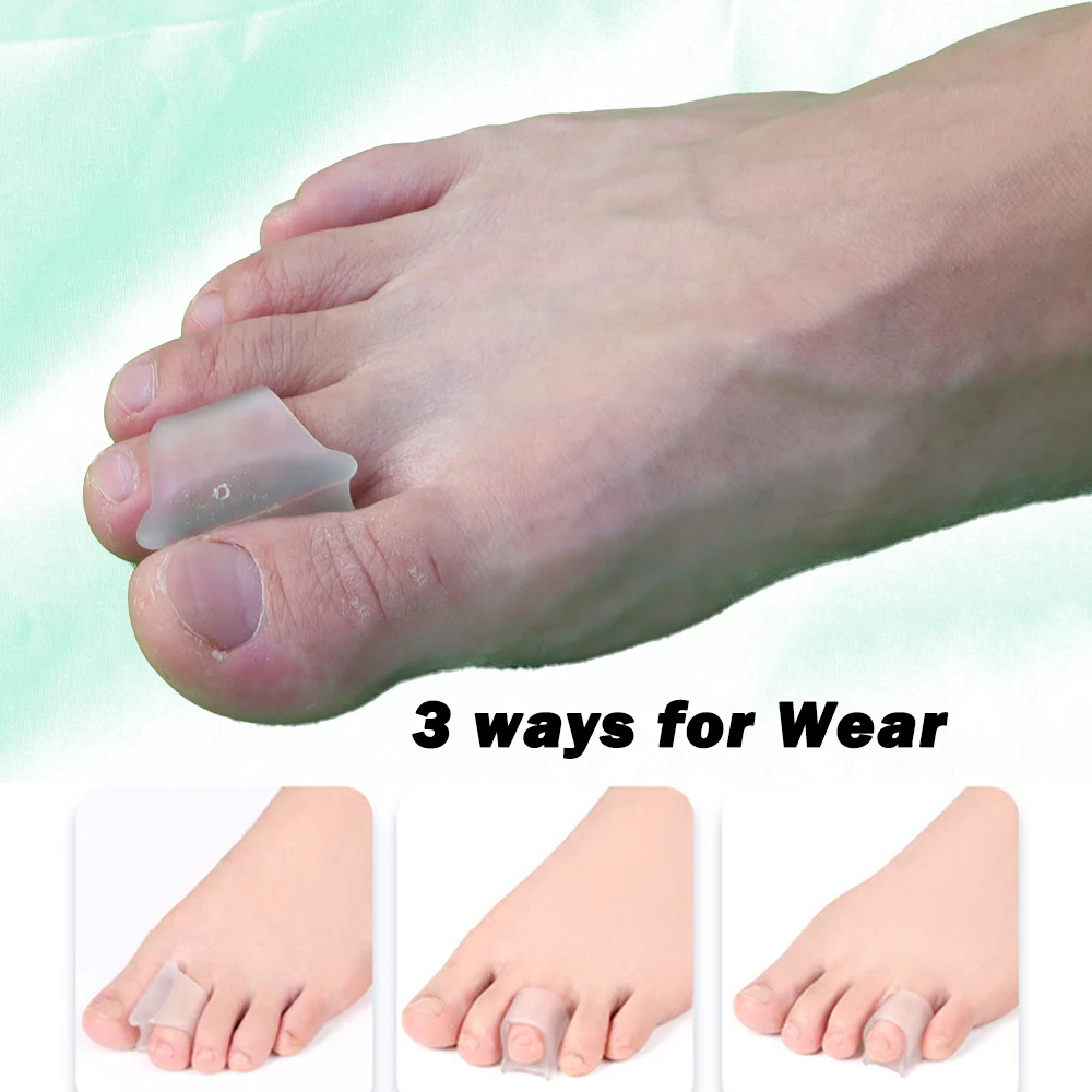 Pexmen 2/4Pcs Hammer Toe Corrector Hammertoe Straightener for Curled Crooked Bent Claw Toes Stop Toe Overlap and Rubbing