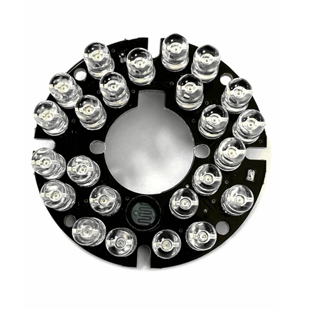 90 Grad CCTV-Zubehör Infrarotlicht 24 Grain IR-LED-Platine für Überwachungskameras Nachtsicht Durchmesser 44 mm