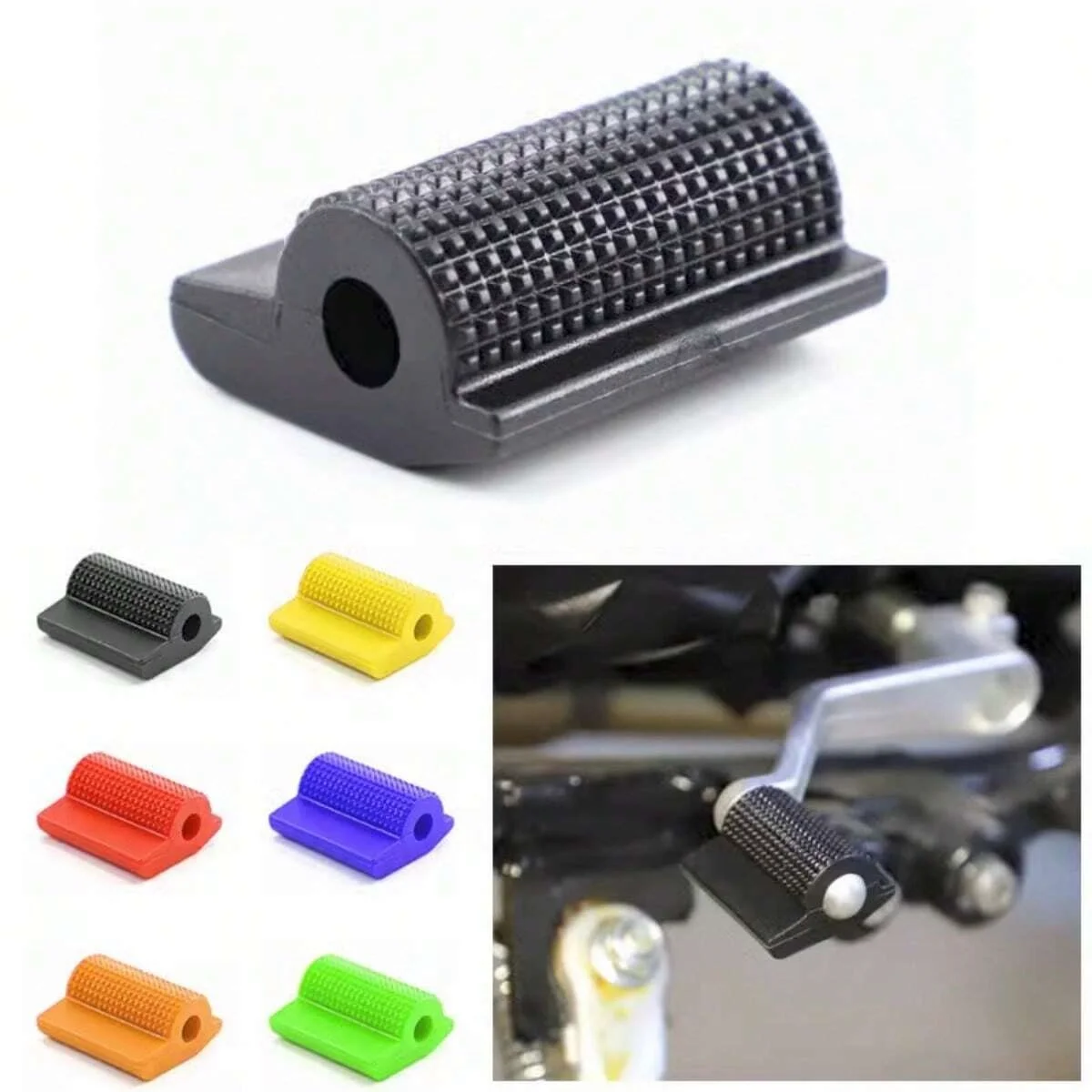 1 pçs universal capa de mudança de engrenagem da motocicleta, protetor de sapato de mudança de borracha anti-deslizamento capa de alavanca de mudança protetor de bota de sapato macio