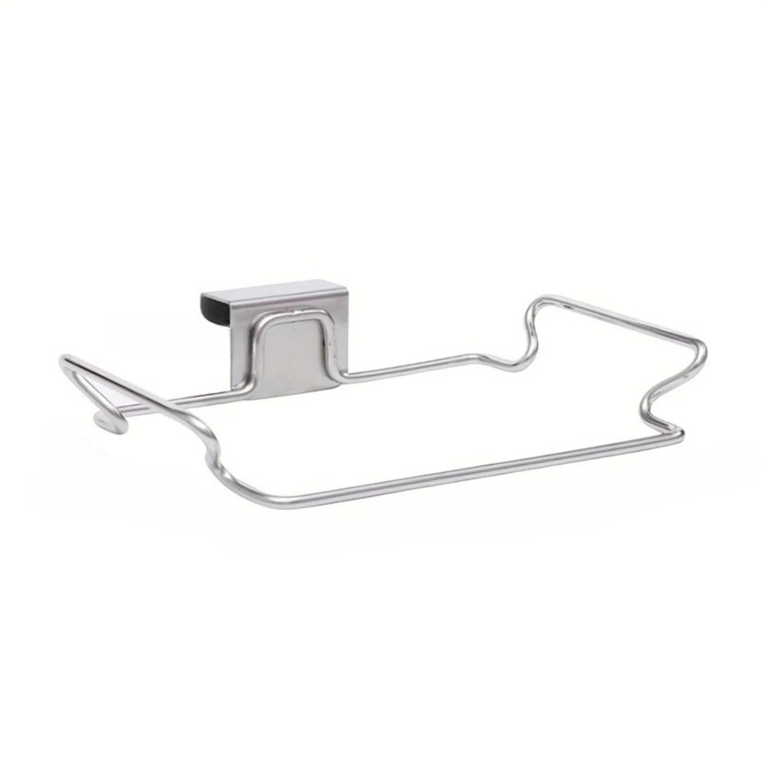 Stainless Steel Garbage Bag Storage Rack - Hanging Organizer Holder for Kitchen Cabinet & Pantry