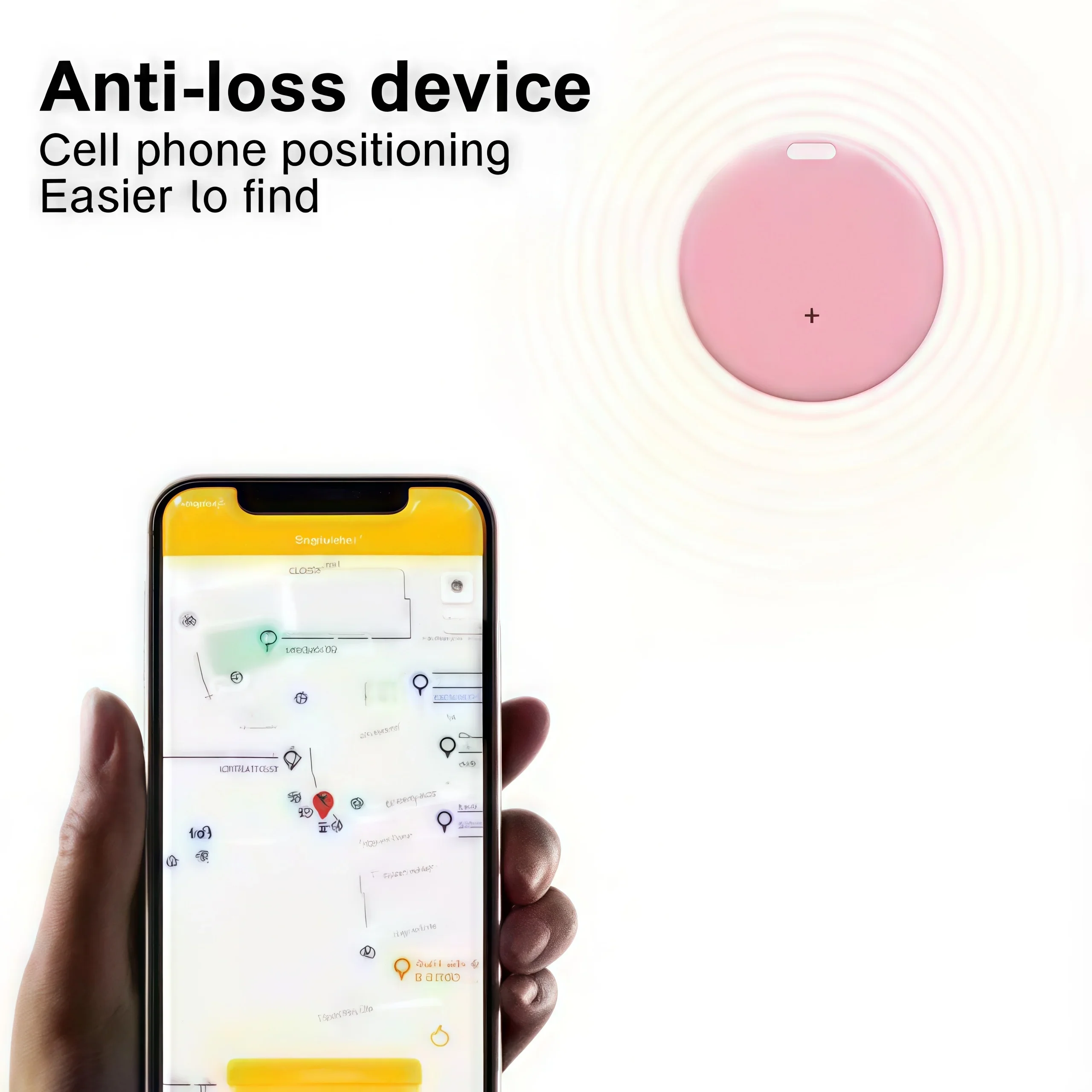 Mini rastreador GPS inalámbrico, llave de alarma antipérdida, bolso para niños, buscador de billetera, aplicación Bluetooth, localizador GPS, etiqueta inteligente para iPhone y Android