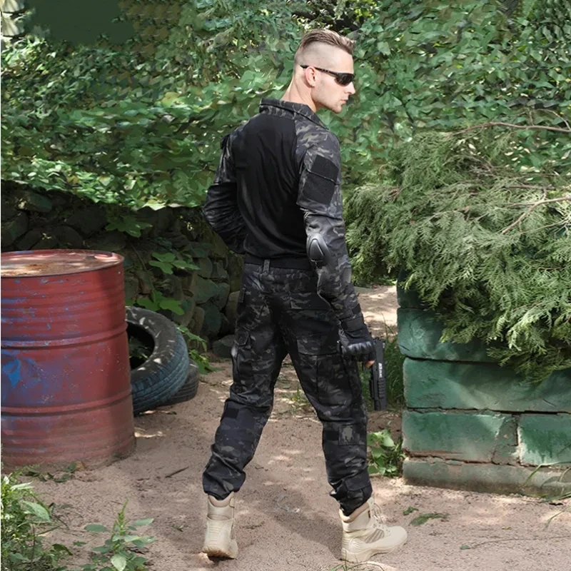 Militär Uniform Camouflage Taktische Multicam Anzug Männer Airsoft Kampf Paintball Hemd Mantel Hose Soldat Sniper Jagd Kleidung