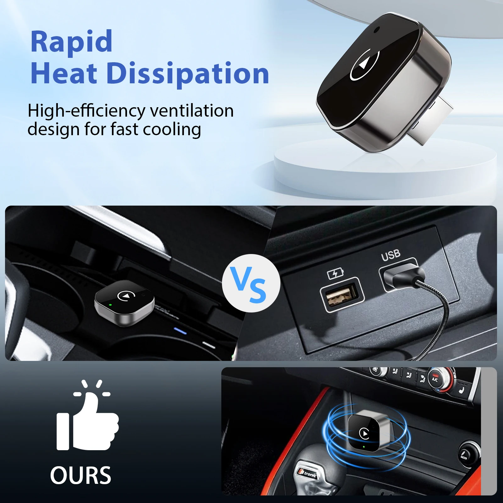 Nuevo Adaptador CarPlay inalámbrico Pionray 2 en 1 y adaptador inalámbrico automático Android, 5Ghz WiFi tipo C/USB Plug Play CarPlay inalámbrico