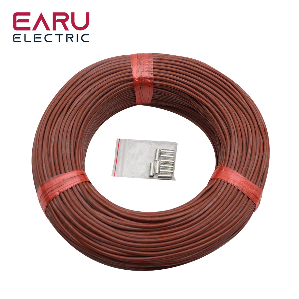 5-100 Mét Hồng Ngoại Ấm Tầng Cáp 12K 33ohm/M Điện Carbon Làm Nóng Dây Cuộn Dây 2.0Mm sợi Dây Tầng Hotline Làm Dày
