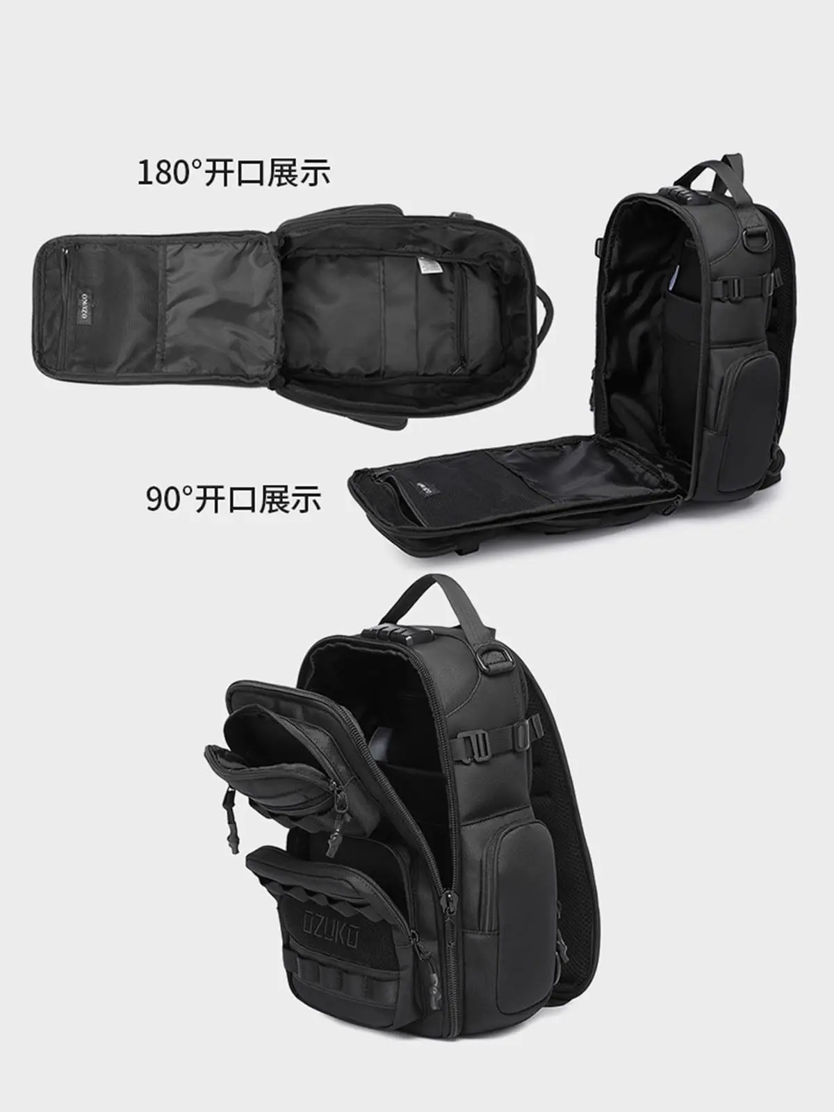 Ozuko-男性用大容量スリングバッグ,防水チェストバッグ,アウトドアスポーツ,戦術的なショルダーストラップ,高品質
