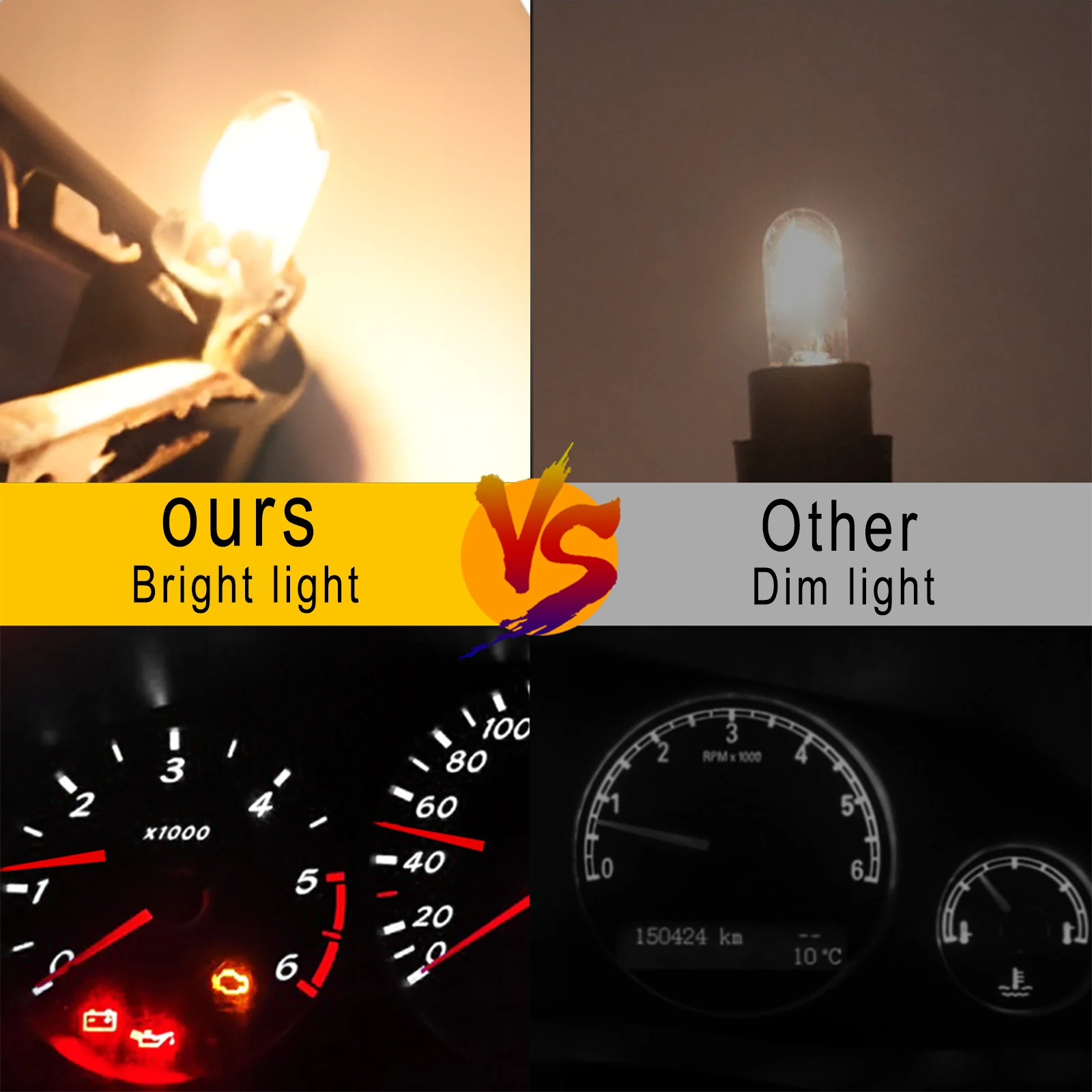 5 Pz T5 SMD LED Auto Luce Automobili Diodo Emettitore di Luce Strumento Calibro Cruscotto Lampadine Auto Interni Indicatore Lampada