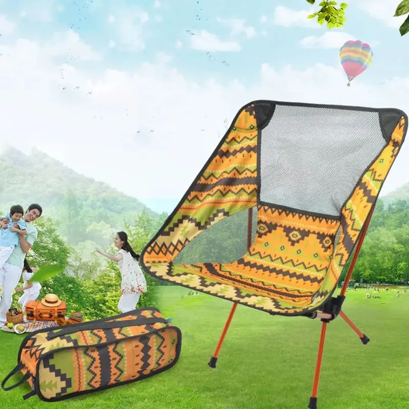 Ngoài Trời Gấp Di Động Ghế Có Mang Theo Túi, Nặng 90Kg Dung Lượng Siêu Nhẹ Cắm Trại Ghế Gấp Đi Biển