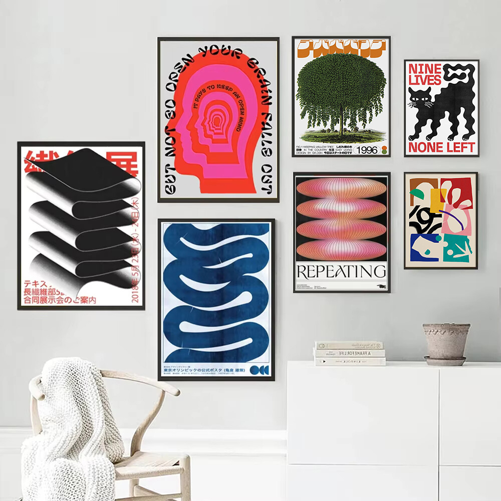 Japan Okinawa Reizen Groene Wilg Tree Canvas Poster Abstract Open Your Mind Wall Art Prints voor Moderne Woonkamer Home Decor