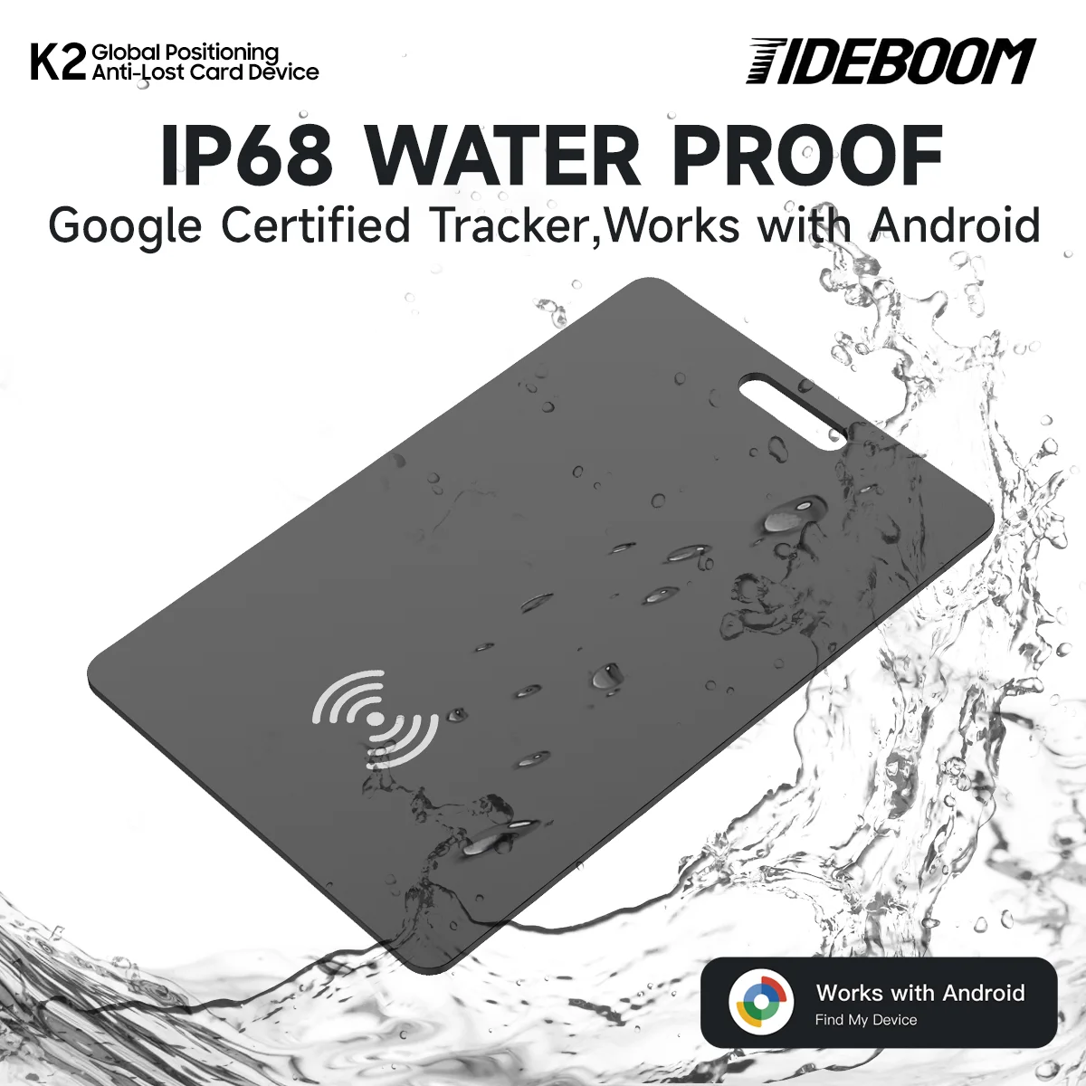 Портативный кошелек-трекер, 1 шт., Bluetooth-трекер для Android Key Finder, локатор для домашних животных, работает с приложением Google Find My Device
