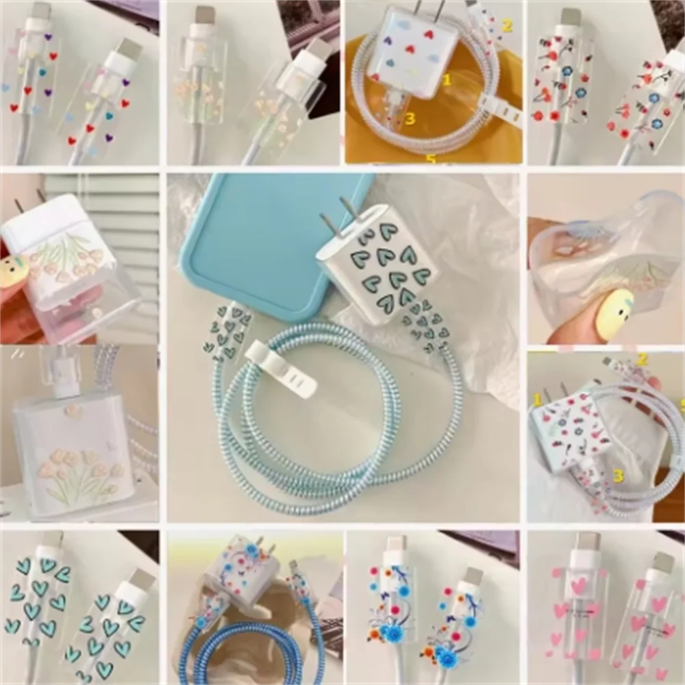 Case For Apple 18/20w charger protective case is applicable to iPhone 14/13 data cable head bite protector Shell