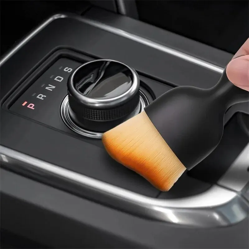 Cepillo suave de barrido de polvo para Interior de coche, herramienta de lavado de coche, hueco de teclado, cepillo de limpieza de tendencia, 2 piezas