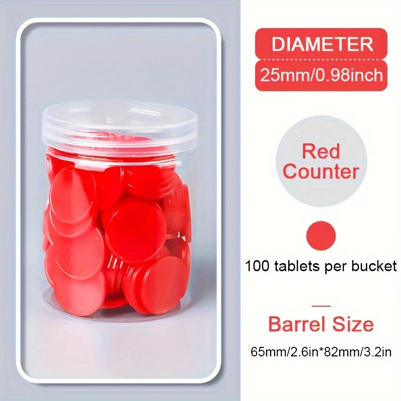 100 plastic counting chips - interactive learning educational mathematics teaching aids, multi-color plastic counters