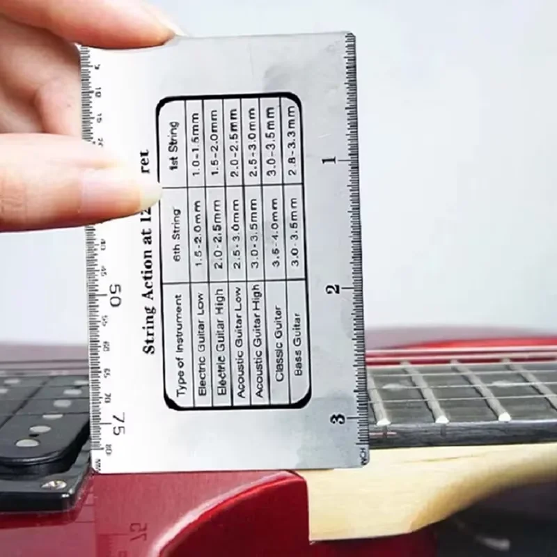 1PC Stainless Steel String Ruler String Action Gauge String Action Gauge Guitar Repair Tool For Luthiers For Guitar Ukulele Bass