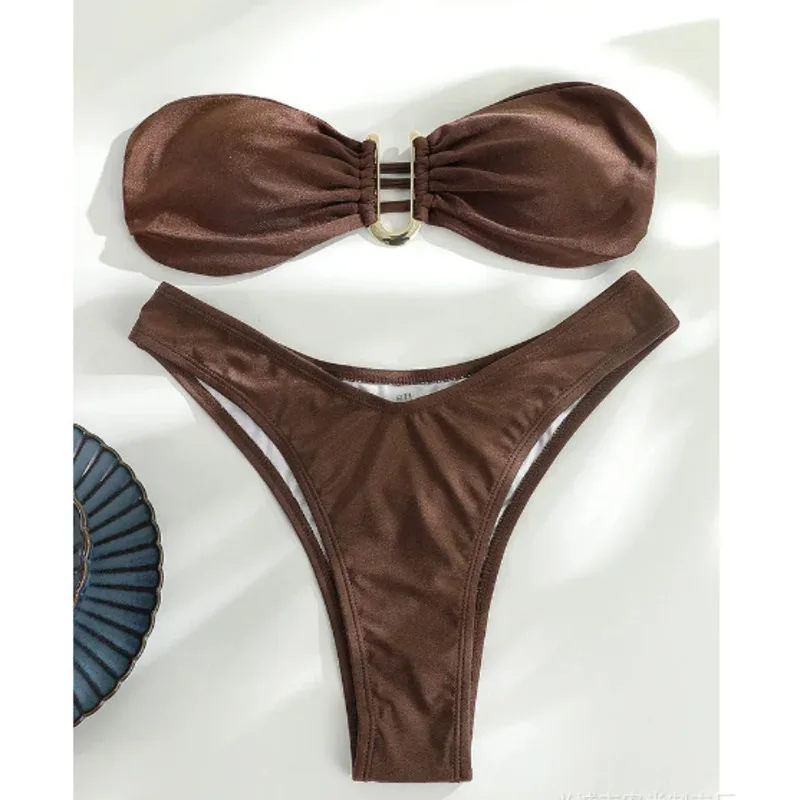 Maillot de bain sexy pour femmes, ensemble deux pièces, style brésilien, vêtements de plage, pour baigneurs de piscine, 2025
