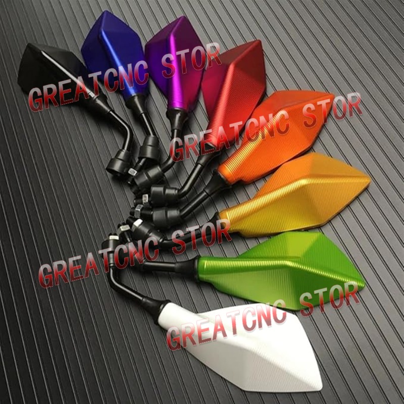 2 Stuks 10 Mm Motorfiets Achteruitkijkspiegels Groothoek Verstelbare Fietsstuur Side Flexibele Scooter E-Bike Omkeren Extra