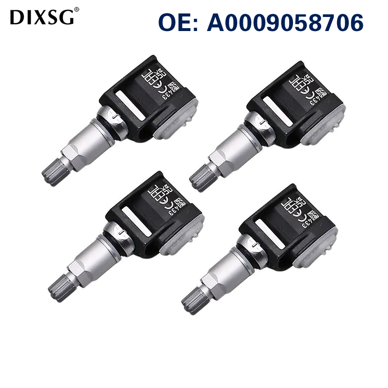 4 шт., датчик давления в шинах A0009058706 TPMS 433 МГц 0009058706 для Mercedes-Benz GLA /GLB / GLE-Class B/E-Class Sprinter