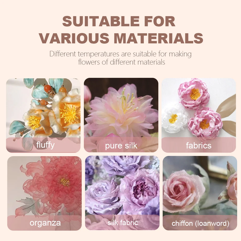 Fabric Flower Ironing Machine Ironing Ironing Tool Set Flower Making Tools DIY Adjustable Temperature Ball Spatula