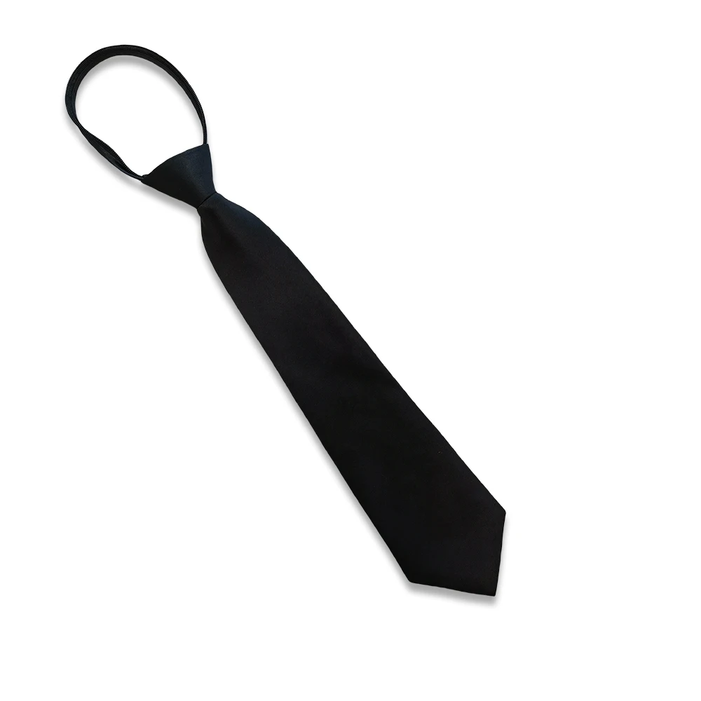 8CM Unisex Schwarz Einfache Clip auf Krawatte Sicherheit Krawatte Uniform Hemd Anzug Krawatten Beerdigung Faul Krawatten Männer Frauen studenten