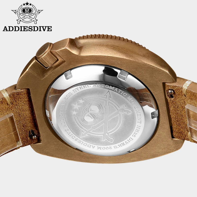 ADDIESDIVE-reloj mecánico automático para hombre, superluminoso cronógrafo de cristal de zafiro, resistente al agua, 20Bar, C3, CUSN8