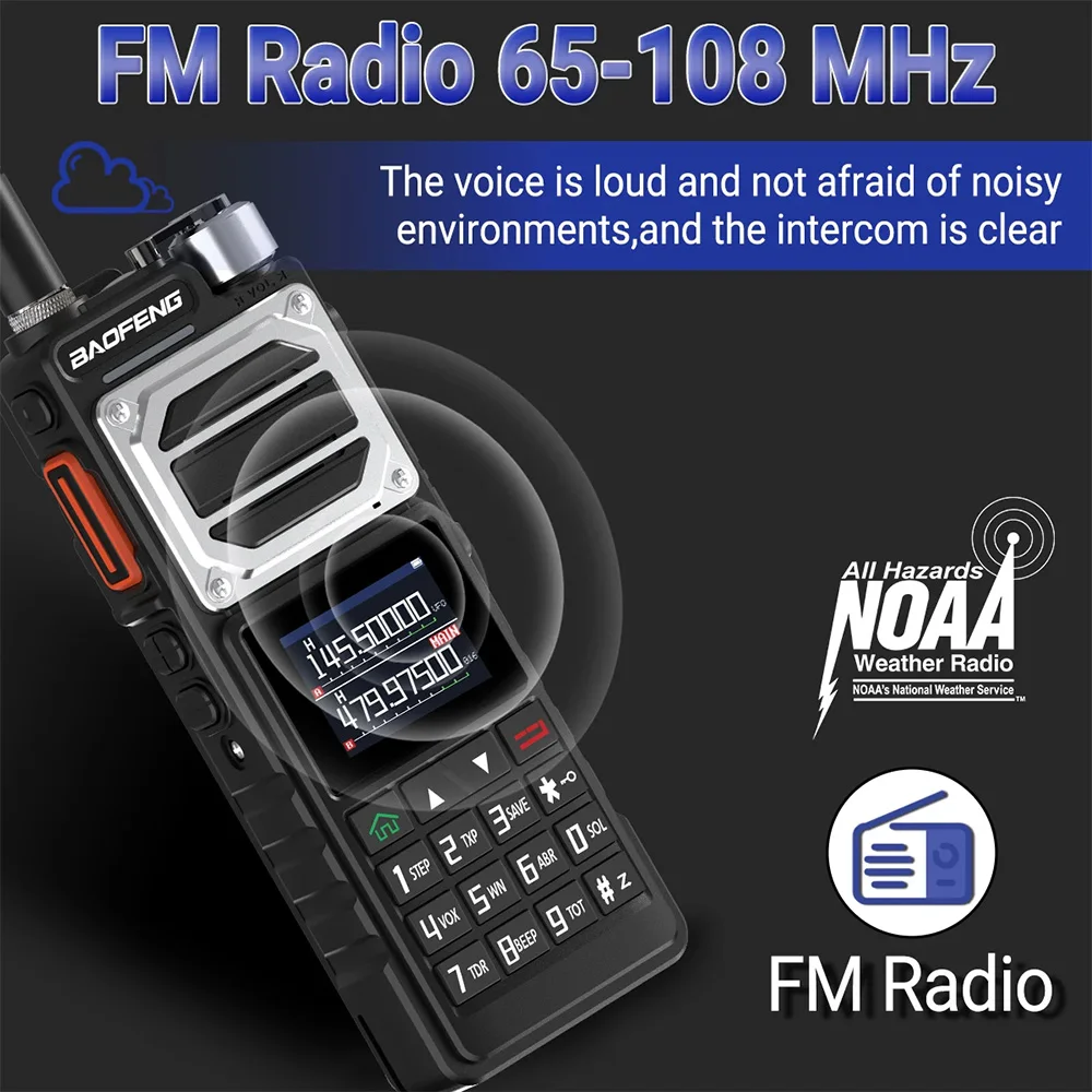 Baofeng UV-25M Tri Band 10W Walkie Talkie UHF VHF MW FM Air NOAA Multibandempfänger UV-25 Handheld Ham Two Way Radio