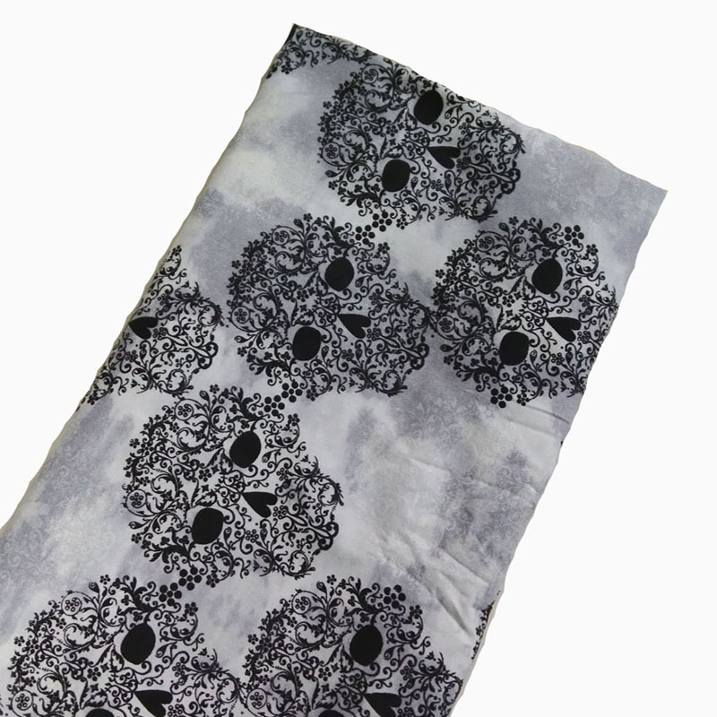 ขาย! ชุดเดรสผ้าคอตตอนตัดเย็บผ้าพิมพ์ลายกะโหลกชุดวินเทจดอกไม้ต่างๆสไตล์วินเทจลาย100%