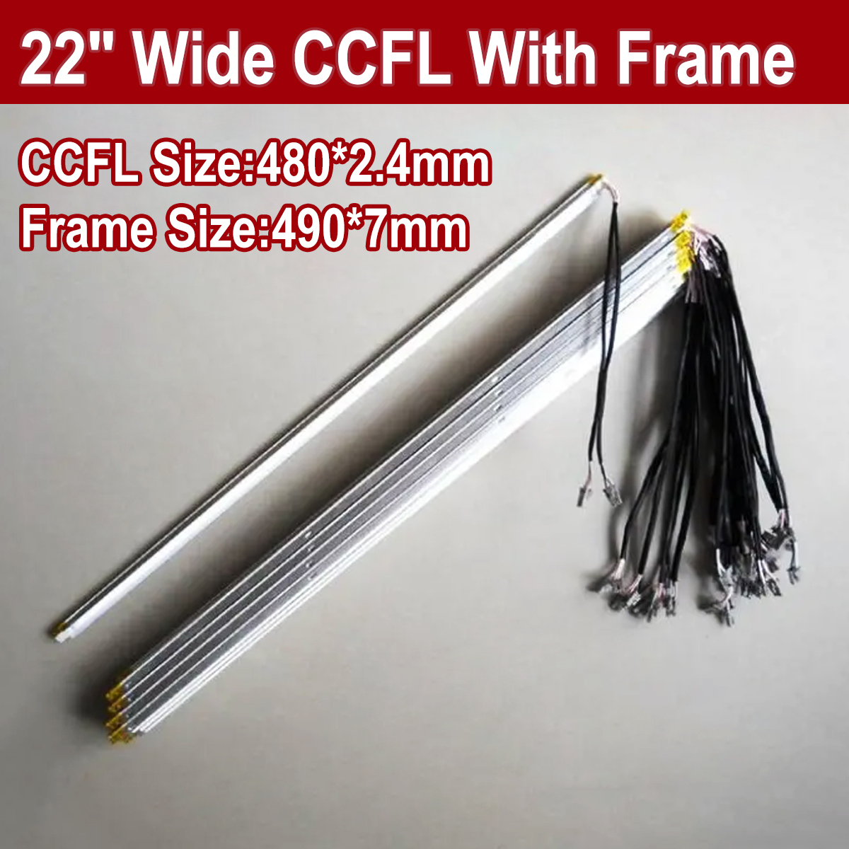 Двойные лампы CCFL с рамкой, 2 шт., 22 дюйма, с корпусом, CCFL с крышкой, CCFL 480 мм x 2,4 мм, рамка: 490 мм x 7 мм