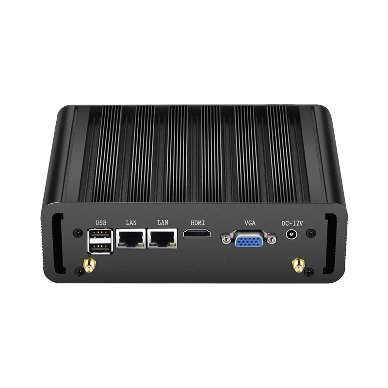 Intel N100 Fanless Mini PC Industrial Computer Dual Gigabit Ethernet 2x DB9 COM RS232 RS485 WiFi 4G SIM Slot GPIO Windows Linux