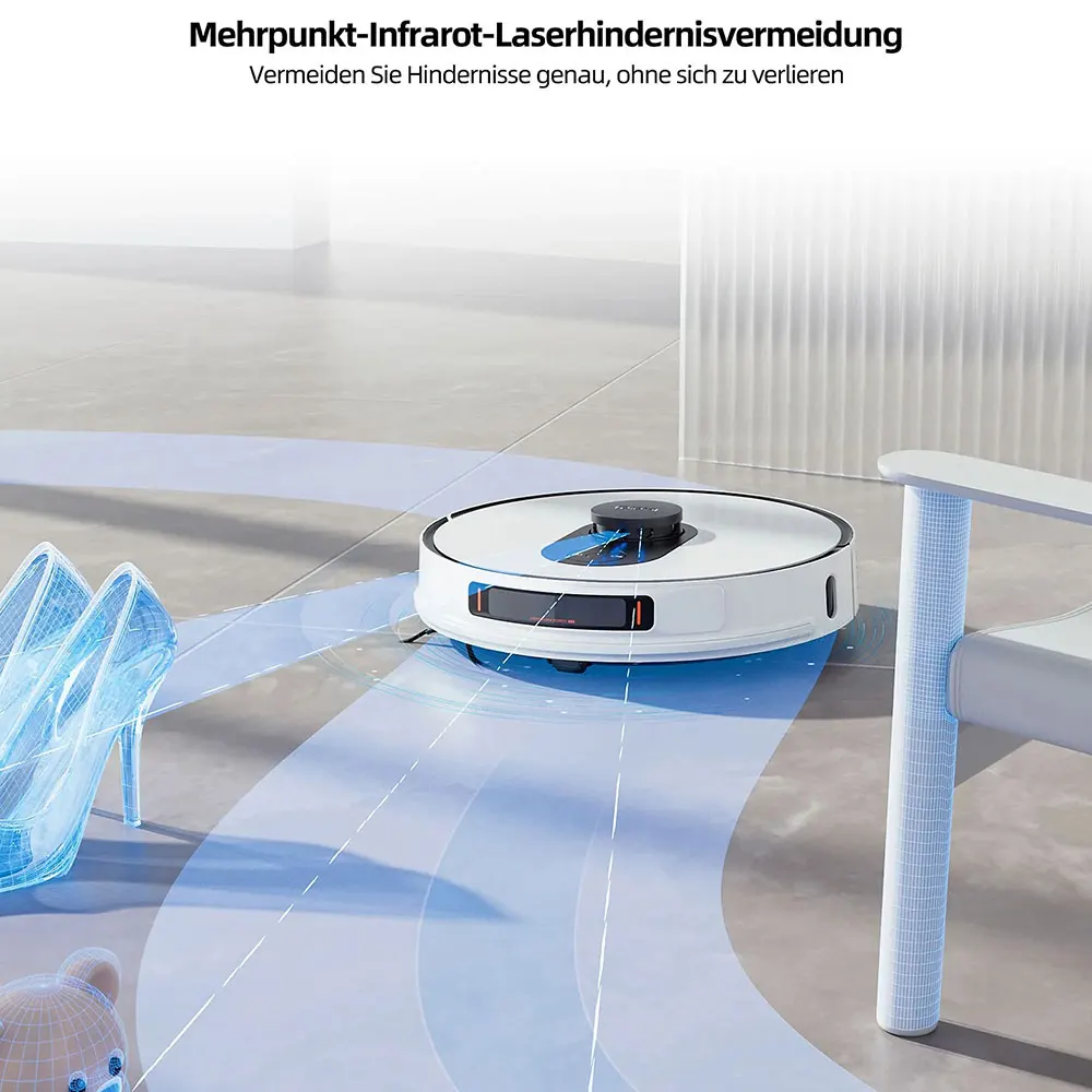 ROIDMI EVE MAX Roboterstaubsauger MOP Wischfunktion mit Auto-Saugstation 75 Tage, 5000 Pa, 250 Min. 3L App LDS Staubsaugerroboter