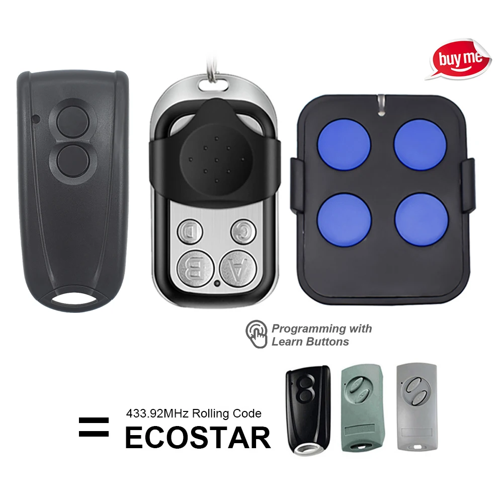 1-3 piezas. HORMANN ECOSTAR RSC2 RSE2 RSC2-433 RSE2-433 433.92MHz Código rodante Garaje Control remoto Controlador de comando Transmisor