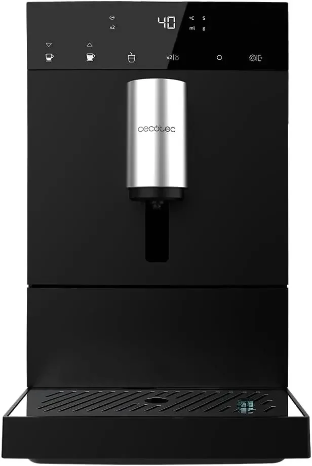 (Kostenloser Versand) Superautomatische Kaffeemaschine Cremmaet Compact, 1350 W, 19 Bar, Heizsystem mit Thermoblock, 150 g Kaffe