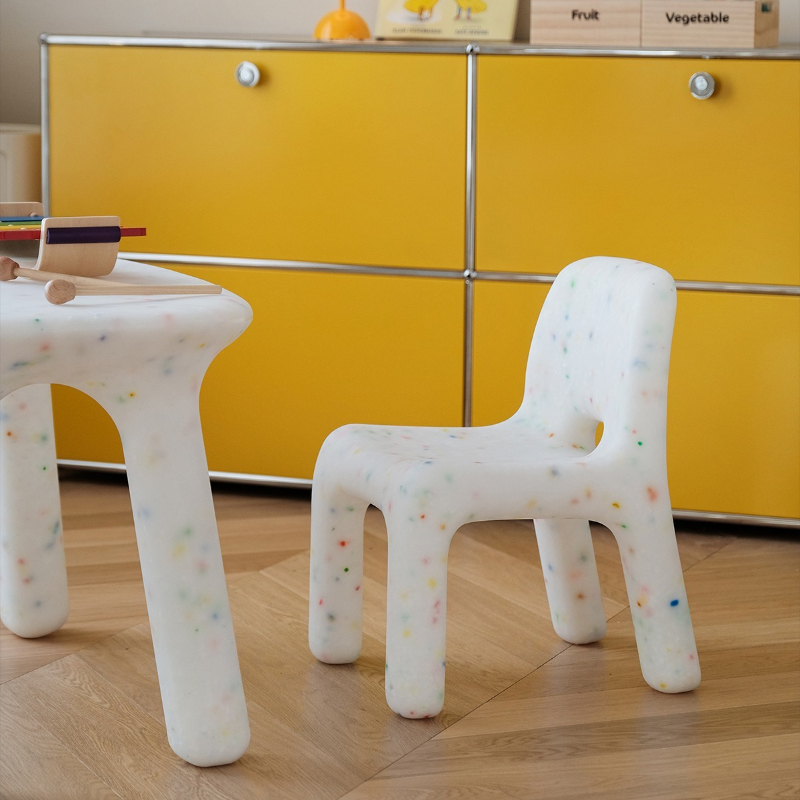 Nordic Kids Plastic Desk & Chair Set | Creative Small Writing Table for Living Room/Study | School Furniture