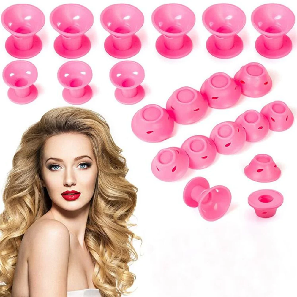 10 stücke Heatless Lockenwickler Keine Hitze Lockenwickler Weiche Silikon Locken Schlafen Faul Curling Stangen Welle Formen Haar Styling werkzeuge