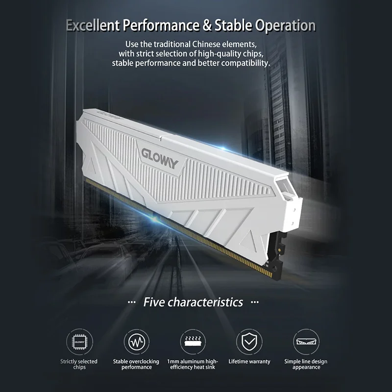 Gloway memoria ram ddr4 3200mhz dimm (16gbx2) (8gbx2) 3600mhz escritorio de calor 32gb memoria para computador
