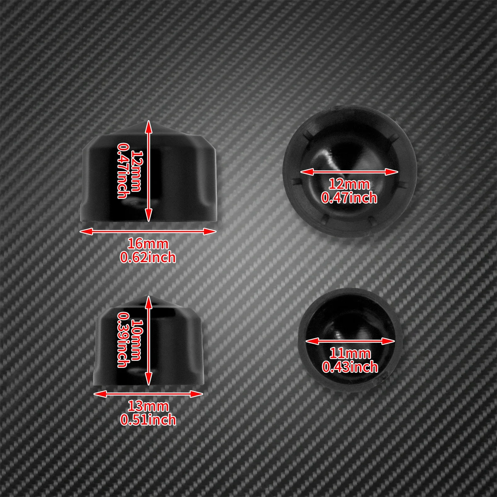 オートバイ 60 個エンジンボルトネジキャップ保護カバーブラック/クロームハーレーソフテイル 18-21 ツーリングロードエレクトラグライド 17-2021