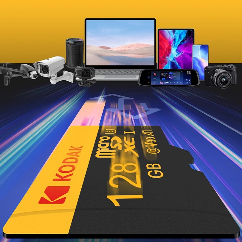 Tarjeta de memoria móvil KODAK, grabadora de 256GB, almacenamiento de alta velocidad, 128GB de monitoreo, tarjeta SD de 64GB, 32GB, TF, Gaming Microsd Class10 U3 V30