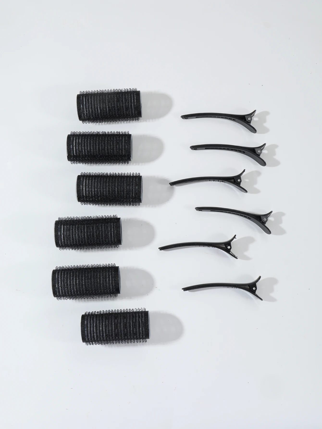 12pcs/set air bar curling iron tube self-adhesive magic roll and bangs hair clip curling styling tool