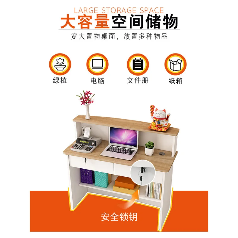 แคชเชียร์ Counter Shop โมเดิร์นบาร์เชิงพาณิชย์ตารางร้านเสริมสวยแผนกต้อนรับด้านหน้าโต๊ะเสื้อผ้า Store แคชเชียร์เคาน์เตอร์