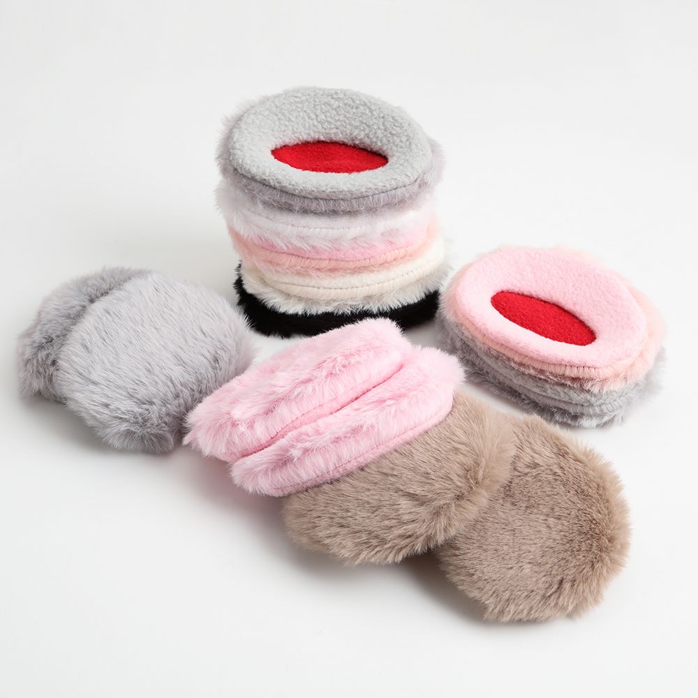 Bandless Ear Muffs Winter Fluffy Fleece Ear Cover Soft Thick Ear Warmers Windproof Ear Protection for Men Women