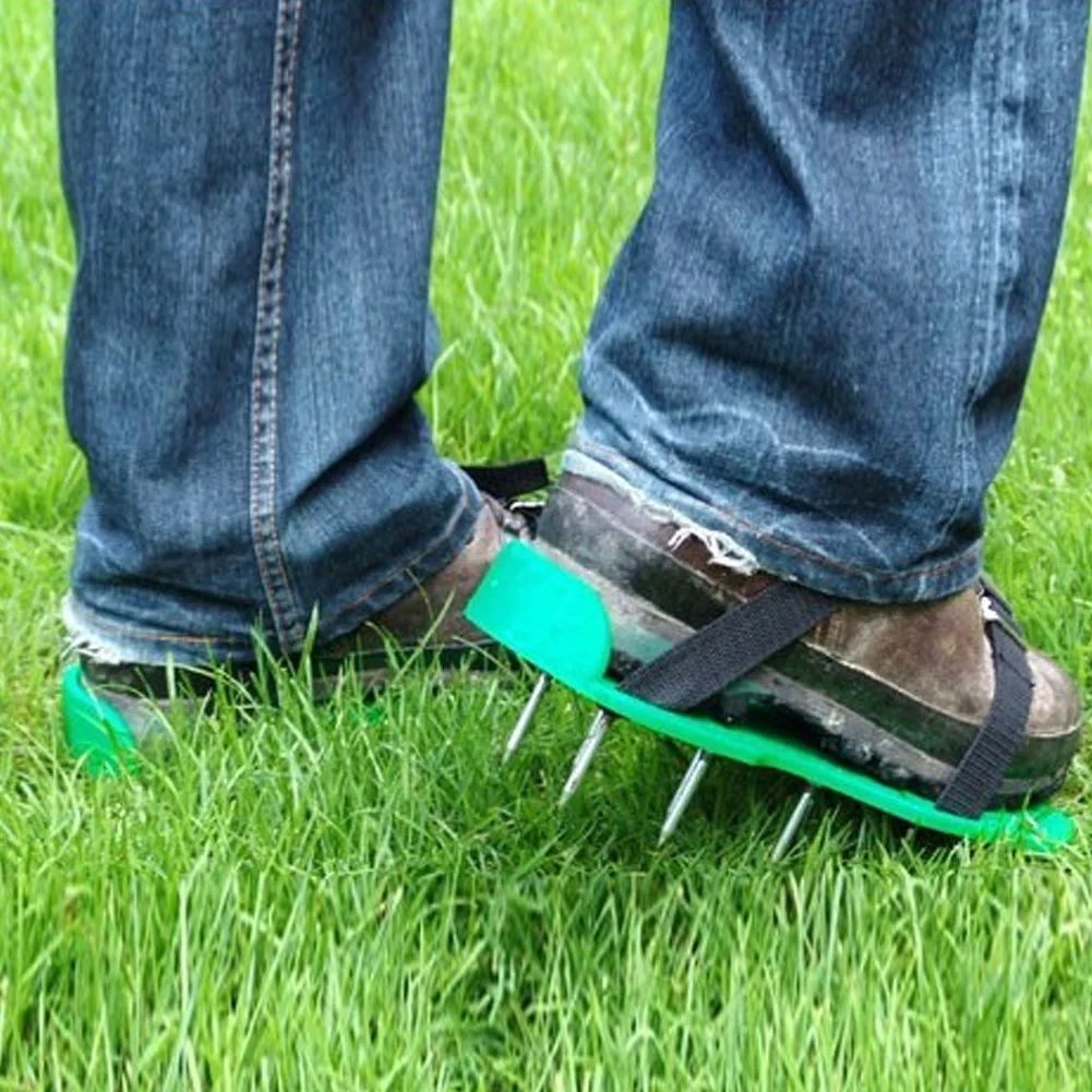 รองเท้าเล็บหญ้า Garden Yard Lawn Aerator รองเท้า Grassplot Aerating Soil Spike รองเท้าแตะ