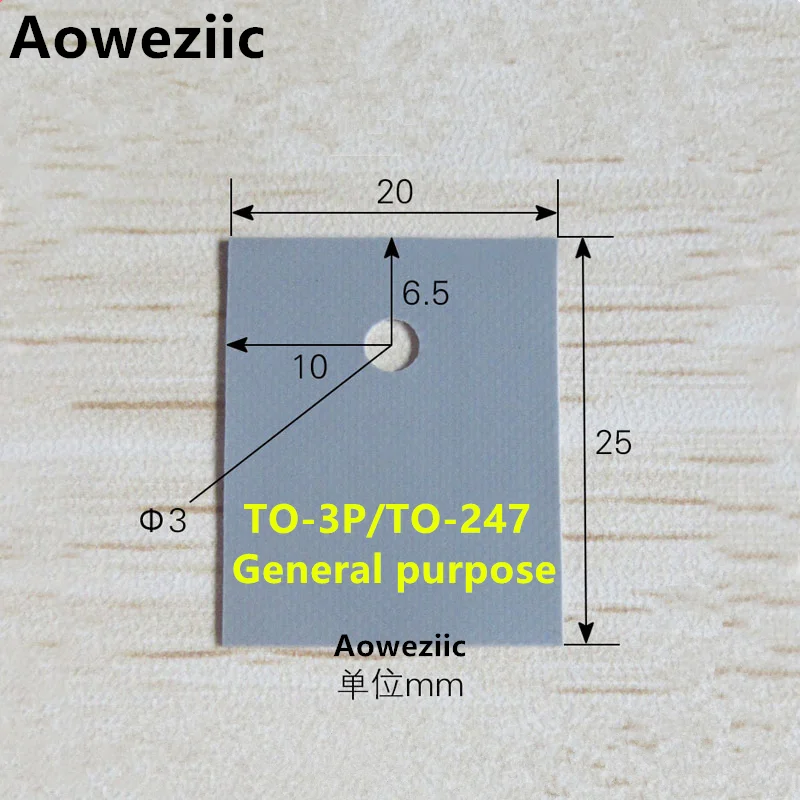 TO-220 TO220 TO-247 TO-3P Transistor Radiatore Raffreddamento Silicone Pad Termico Pellicola Scheda Dissipatore di Calore Copriletto Guarnizione Isolante