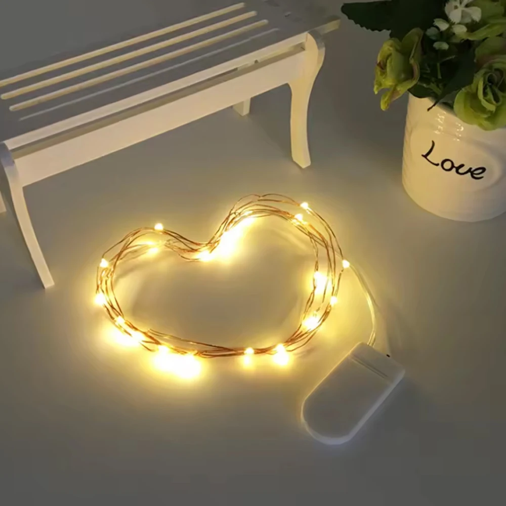 Luces Led Filo di rame Lucine Alimentate a batteria Luci a stringa LED Festa Matrimonio Decorazione natalizia per interni Luci ghirlanda